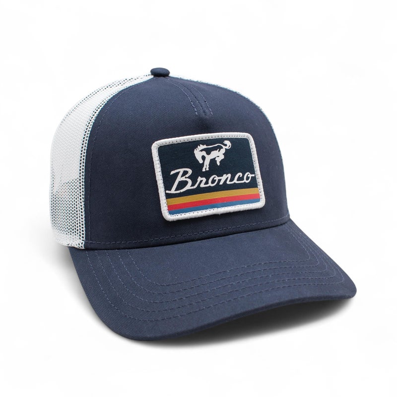 AMERICAN NEEDLE Officially Licensed Ford Bronco Valin Adjustable Trucker Hat Navy Blue/White - Image 4